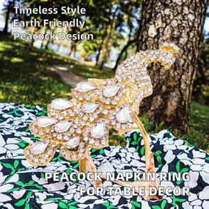 2026 Hot Sale Metal Classic Peacock Napkin Ring Customizable Color <b>Animal</b> Design for Table Decoration Wedding Arrangements - Product Image 2