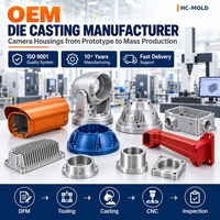 Moulage sous pression OEM en alliage d'aluminium pour boîtiers de caméras de sécurité personnalisés, du prototype à la production en série