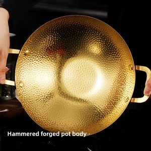 Olla de acero inoxidable de doble asa Yolecen con patrón de copo de nieve, olla seca para estufa de alcohol, <span class=keywords><strong>caldero</strong></span> de <span class=keywords><strong>bar</strong></span>, olla para sopa - Product Image 3
