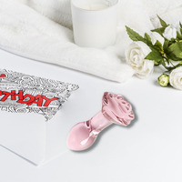 Pink Vaginal Pretty Butt Beads Ass Dildo Pene Adulto Sex Toy Glass Anal Plug Para mujeres Crystal