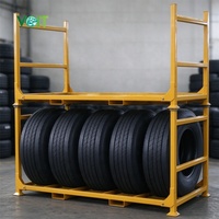 1200LBS Schwerlast-Gabelstapler-freundliches Industrielles Stapelbares Stahlregal für LKW-Reifenlagerung