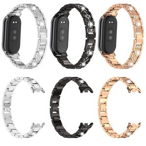 Luxe pour Xiaomi <span class=keywords><strong>Band</strong></span> 8 <span class=keywords><strong>Bracelet</strong></span> Réglable En Acier Inoxydable De Luxe En Métal <span class=keywords><strong>Bracelet</strong></span> pour Femmes Montre Intelligente <span class=keywords><strong>Mi</strong></span> <span class=keywords><strong>Band</strong></span> 8 <span class=keywords><strong>Bracelet</strong></span> - Product Image 3