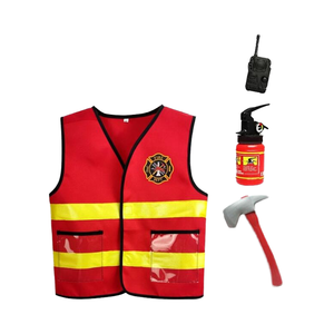 Ecowalson Petit <span class=keywords><strong>Pompier</strong></span> <span class=keywords><strong>Pompier</strong></span> Cosplay Costume pour Garçons <span class=keywords><strong>Rouge</strong></span> Feu Perceuse Costume pour Nouvel An et Halloween Carnaval Fêtes - Product Image 4