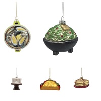 Handgemaakte kerstglazen decoratieve voedselvormige creatieve hanger Kerstboomdecoratie etalagepresentatie