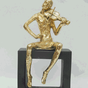 यूरोपीय शैली के रचनात्मक संगीतकार रहने वाले कमरे की सजावट राल हस्तशिल्प झटका-पुल खेल और गायन सामान रेसिन शिल्प - Product Image 3