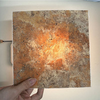 Dalle de marbre translucide de luxe en pierre naturelle Saussurea Sunset Snow pour la décoration murale et de sol des villas modernes