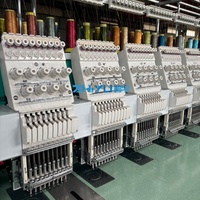 ZHIYU Nouvelle Machine à Broderie Plate Automatique Informatisée à 16 Têtes et 9 Aiguilles, à Grande Vitesse, pour Chaussettes, avec Intervalle Personnalisé de 240 mm