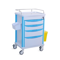Chariot d'urgence médical pour anesthésie et soins intensifs SKR-MT625 SAIKANG ABS, certifié CE/ISO EN60601, classe I, pour hôpitaux