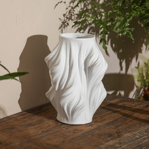 New Design European <strong>3D</strong> Printing <strong>Vase</strong> White Ceramic <strong>Vases</strong> for Home Decor - Product Image 2