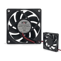 Ventilateur de refroidissement axial 7015 durable 40000H, 2,76 pouces, haute vitesse 5000 tr/min, faible bruit, 24V CC, en plastique, personnalisable ODM