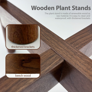 Support de <span class=keywords><strong>plante</strong></span> moderne du milieu du siècle, support de <span class=keywords><strong>plante</strong></span> en bois réglable 12 pouces de <span class=keywords><strong>hauteur</strong></span>, étagère de <span class=keywords><strong>plante</strong></span> de décoration intérieure pour bureau de balcon - Product Image 2