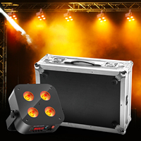 8pcs Avec Flight Case Mini Rechargeable Par Lights 4X18W RGBWA UV 6 en 1 Piles Alimentées