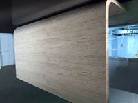 3D Imprimé Moderne Doux Flexible Salle À Manger Intérieur Mur Artificiel Revêtement Faux Travertin Placage Tuile Ignifuge Grande Dalle Villa