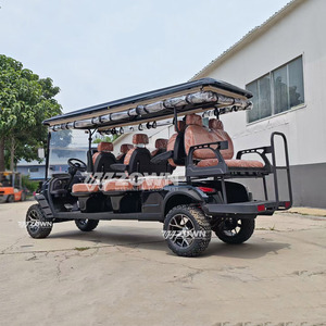 Voiturette de golf de tourisme à longue base de roue avec pare-brise pliable et toit rigide surdimensionné, idéale pour villas et clubs de campagne - Product Image 5