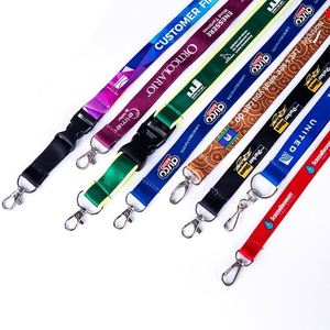 Custom Thermal Transfer Lanyard Safety Release <b>Clip</b> Digital Name Badge Holder <b>Hook</b> for Keys Branding Sublimation Blank Lanyard - Product Image 1