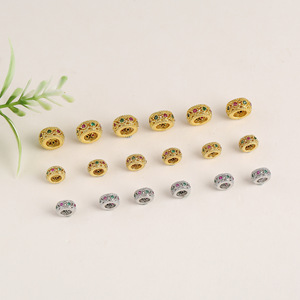 สีทอง18K รักษาลูกปัดเซอร์คอนสเปเซอร์ทรงกลม DIY อุปกรณ์ทำเครื่องประดับสำหรับสร้อยข้อมือสร้อยคอเครื่องประดับ - Product Image 1