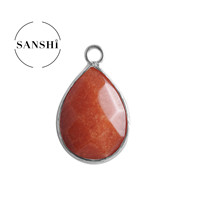 Pendentif en forme de goutte d'eau pour femme, bijou recouvert de métal, labradorite, vente en gros, 2019
