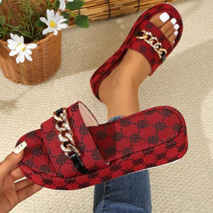 <span class=keywords><strong>Ciabatte</strong></span> di Grande Formato <span class=keywords><strong>per</strong></span> Donna con Catena, Pantofole con Piattaforma di Design, Vendita Diretta dalla Fabbrica - Product Image 5