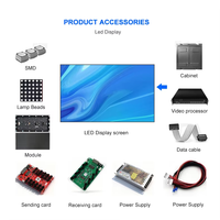 P2.9 Papan Layar LED Warna Penuh untuk Dalam Ruangan, Modul Magnetik Pemasangan di Dinding, Akses Depan, Layar Pemutar Media Komersial, Grosir