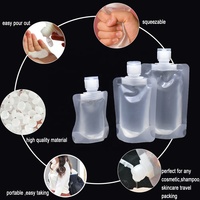 Pochette à presser vide rechargeable 10ml 30ml 50ml 100ml 200ml pochette à bec debout en plastique pour shampooing lotion cosmétique
