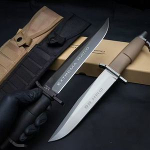 ER AMF DIY OEM Customized 9Cr18Mov Steel Multi-Functional Knife Kydex Sheath Rubber Handle Portable Belt <b>Clip</b> Camping 1 Year - Product Image 3