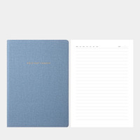 Agenda/Journal personnalisé en lin A5 tendance 2026, couverture rigide, format A5