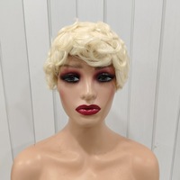 Perruque Courte Pixie en Gros, Perruque Bob Bouclée en Cheveux Humains, Perruque Courte Pixie Cut, Perruque Courte en Cheveux Humains Naturels Vietnamiens Sans Colle