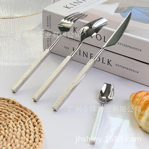 Juego de Cubiertos de Acero Inoxidable Shiny Jh 304, Cuchillo, Tenedor y Cuchara, Estilo Occidental, Uso Doméstico, Acabado Pulido Espejo de Lujo - Product Image 2