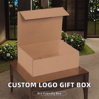 Nouvelle boîte pliante magnétique avec grand logo personnalisé, en carton recyclable de luxe, boîte cadeau pliable, boîte à bougies