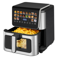 Friteuse à air numérique intelligente en acier inoxydable élégante de 9 L, grande capacité, pour la cuisine familiale, vente en gros directe usine