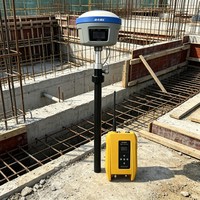 Récepteur GNSS RTK portable à 1408 canaux avec corps en alliage de magnésium et fonction de relevé d'inclinaison IMU pour projets de cartographie topographique terrestre