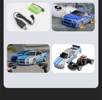 Voiture RC HOSHI LDRC 1899 RTR 1/18 2.4G RWD Drift GTR R34 Gyro LED Light On-Road, carrosserie en alliage entièrement proportionnelle, véhicule de course