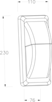 Luminaire LED encastré en polycarbonate étanche IP65, CRI 80, 12W, pour extérieur et jardin, garantie 3 ans, modèle PW2311-4