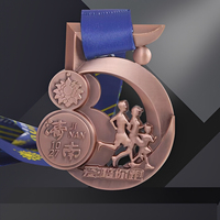 Médailles et trophées sportifs personnalisables en alliage de zinc, récompenses vierges, étanches, imprimées UV, pour événements, avec logo et texte personnalisés, cadeaux de bienvenue