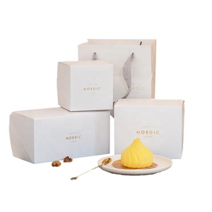 6 8 10 12 inches customized logo food grade paper cake box square dessert cake boxes