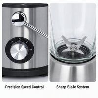 Blender en acier inoxydable 700W, ensemble de mixeur-centrifugeuse 4-en-1, extracteur centrifuge, pot en verre, multifonctionnel pour la cuisine