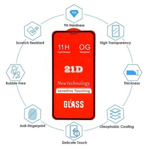 Protector de Pantalla de Vidrio Templado 21D para TECNO Camon 20 19 18 17 15 Spark <span class=keywords><strong>10</strong></span> 9 8 7 6 <span class=keywords><strong>5</strong></span> 4 3 GO, Cobertura Total con Pegamento Completo - Product Image 2