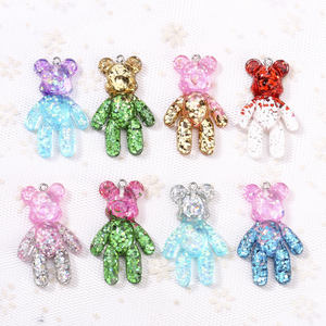 28*45 मिमी हिंसक भालू आकर्षण के लिए फ्लैटरेसिन कबोकोन्स नेकलेस पेलेंट कीचेन शिल्प शिल्प - Product Image 4