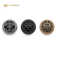 Bouton à pression HONMEO avec logo personnalisé, en alliage de zinc, bouton pour thobe, 12 mm, bord torsadé, finition or argent, bouton en métal