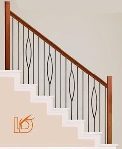 Balaustres de hierro modernos Marquis de la serie Aalto emparejados con barra lisa - Product Image 3