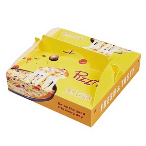 Caixa de Pizza Ecológica Personalizada com Logotipo, Livre de Óleo Mineral e Grau Alimentício, com Alça, para Viagem, <span class=keywords><strong>8</strong></span>-16 Polegadas - Product Image 1