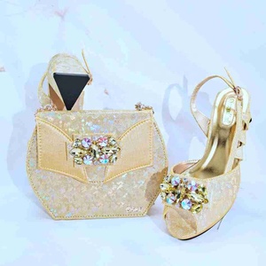 Set di <span class=keywords><strong>scarpe</strong></span> e borse con strass <span class=keywords><strong>blu</strong></span> Royal per donne di ultimo Design <span class=keywords><strong>scarpe</strong></span> e borse medie da 6.5CM Set da sposa da <span class=keywords><strong>donna</strong></span> - Product Image 3