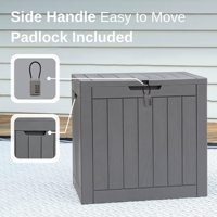 Boîte de rangement intérieure et extérieure de 31 gallons pour jouets de Patio outils de jardinage équipement de sport étanche et résistant aux UV