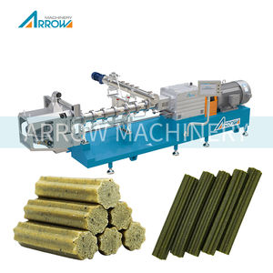 Nouvelle solution d'extrusion de nourriture pour chiens contrôlée par PLC, moteur à tension personnalisable, flexibilité maximale pour croquettes professionnelles et friandises à mâcher - Product Image 1