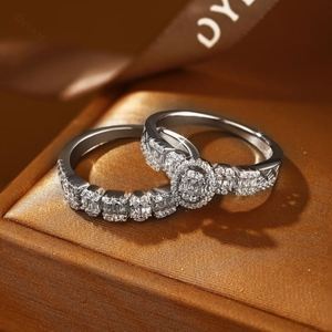 Dylam - Joyería de Moda al por Mayor, Anillos de Boda Apilables de Plata S925 con Circonita Cúbica 5A en Forma de Baguette - Product Image 5