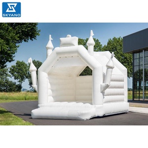 Maison <span class=keywords><strong>pleine</strong></span> d'entrain de château gonflable blanc pour l'activité de noce - Product Image 2