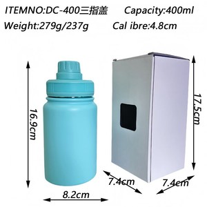 304 Stainless Steel Insulated Water <b>Bottle</b> 400ml Three-Finger Lid Portable For School Use - Product Image 5