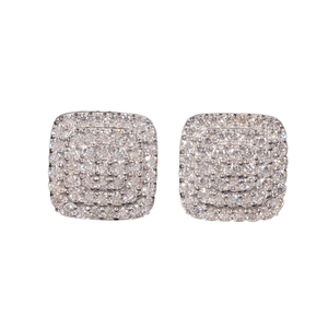 ต่างหูเพชรโมอิสซาไนต์ VVS1 เงินแท้ 925 ยี่ห้อ J&C รุ่น Unisex สไตล์ฮิปฮอปสำหรับผู้ชาย ยอดนิยม พร้อมบริการดรอปชิปปิ้ง - Product Image 1