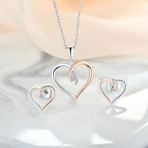 <span class=keywords><strong>Xlove</strong></span> Love – boucles d'oreilles cœur en argent sterling 925 plaqué or rose, cadeau pour femme - Product Image 5