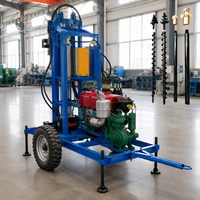 Machine de Forage de Puits d’Eau 200m sur Remorque, Foreuse Hydraulique Diesel avec Pompe à Boue pour Irrigation Agricole